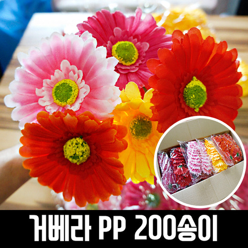 거베라PP 200송이/조화/꽃자재/화환재료/부쉬-피우다랩