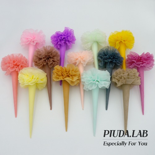 파스텔콘 색상혼합 낱개/꼬깔 부케꽃다발만들기 한송이봉-피우다랩
